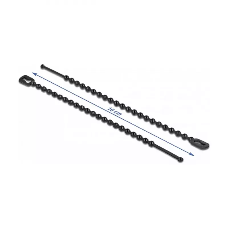 Helmestatud kaabliside DeLOCK 19566 P 100 x L 2,4 mm must 100 tk