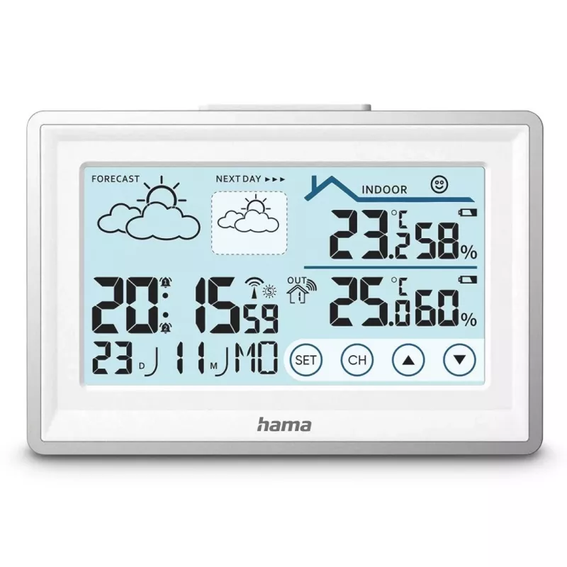 Hama 00222228 digitaalne ilmajaam valge Patarei