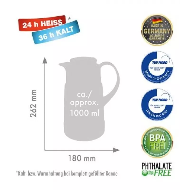 ROTPUNKT termoskann, 1,0 l, ristretto (must)