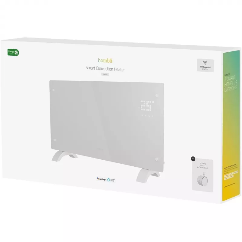 Konvektor-tüüpi elektrikeris Hombli HBCH-0309, 2000 W, süsinikkiust küttekeha, siseruumidesse põrand/seina, valge