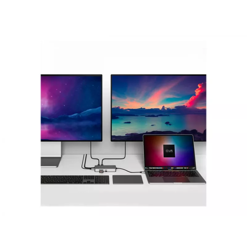 Hyper | HyperDrive Universal USB-C 10-in1 Dual HDMI Mobile Dock | Ethernet LAN (RJ-45) pordid 1 | HDMI portide arv 2