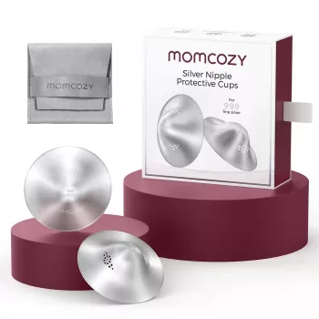 Momcozy 999 hõbedane rinnanibukaitse 55MM 2 tk L
