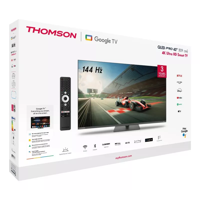 Teleri komplekt | THOMSON | 43 | 4K Ultra HD | 3840 x 2160 pikslit | Lame | 16:9 | QLED Pro | 43QG7C04