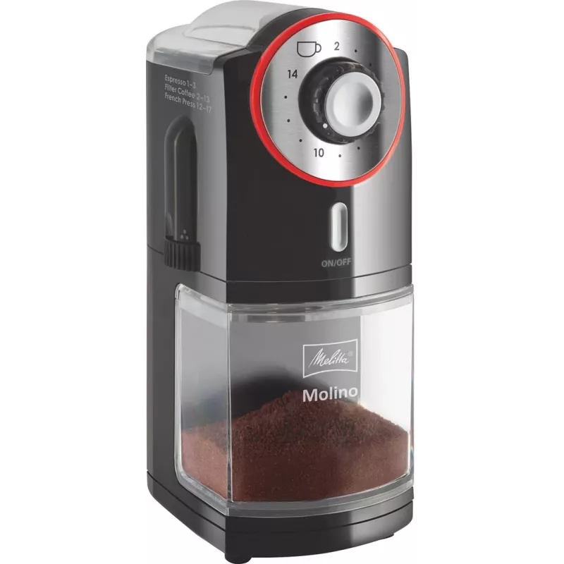 Melitta Molino 100 W must, punane, roostevaba teras