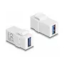 DeLOCK Keystone moodul USB 3.0 A emane - USB 3.0 A emane valge 1:1