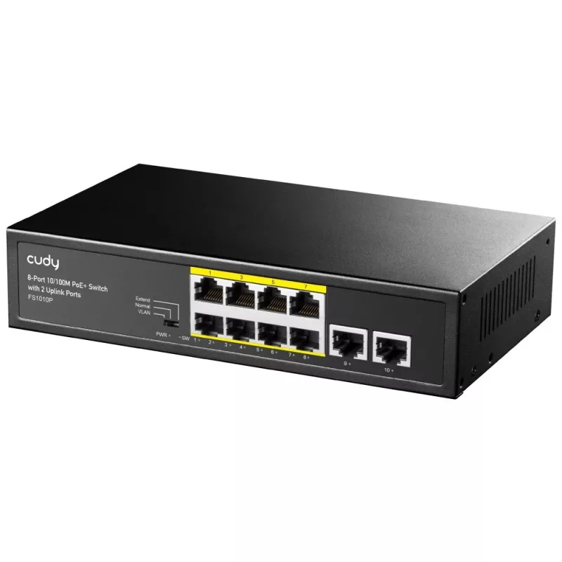 Cudy FS1010P võrgulüliti Fast Ethernet (10/100) Power over Ethernet (PoE) must