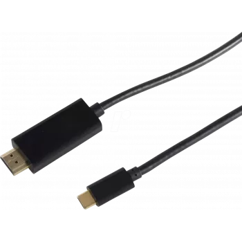 Videokaabli adapter ShiverPeaks BS10-57045 3 m USB USB-C HDMI Must