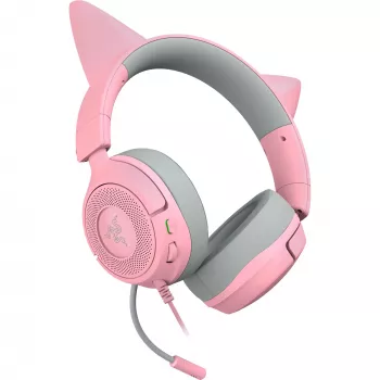 Peakomplekt Razer Kraken Kitty V3 X — juhtmega USB Type-A, kõrvapealne, 20–28 kHz, 1,3 m kaabel, roosa
