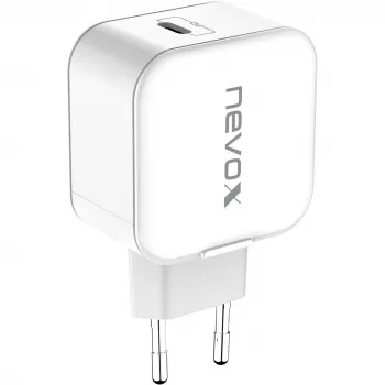 nevox 20W USB-C PD laadija valge toiteadapter