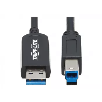 Eaton Tripp Lite Series USB 3.2 Gen 1 Plenum-Rated Fiber Active Optical Cable (AOC) - A/B M/M, must, 20m - USB-kaabel - USB Type A (M) USB Type B (M) - USB 3.2 Gen 1 - 20,0 m - P