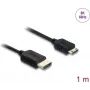 HDMI-kaabel DELOCK 81684 — 1 m, HDMI Type A (isane) kuni HDMI Type C (isane), 48 Gbit/s, 7680×4320, must