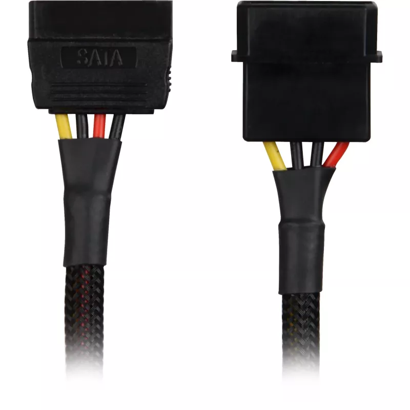 Sharkoon SATA toiteadapteri kaabel 15 cm — adapter SATA toiteühenduste jaoks