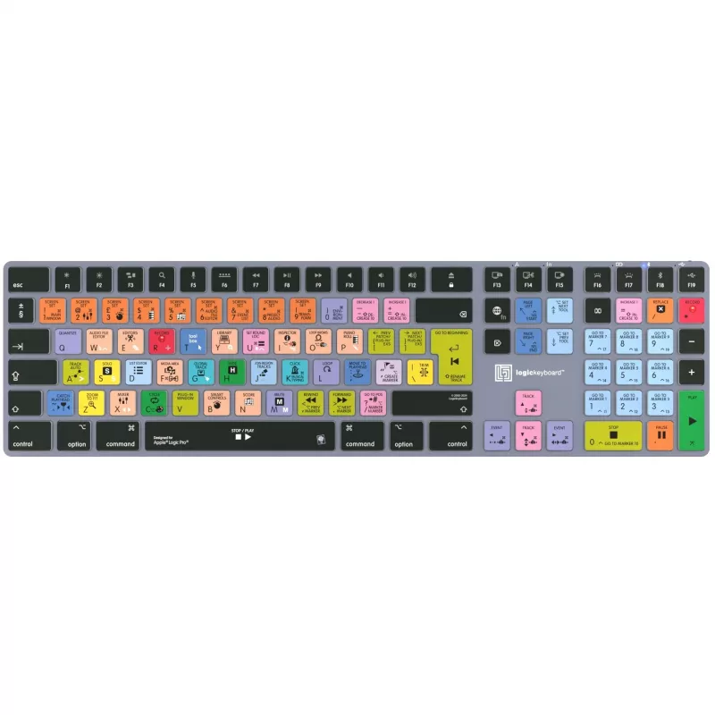 LogicKeyboard Apple Logic Pro X2 Titan DE Mac klaviatuur — LKB-LOGXP2-TM-DE, saksa paigutus