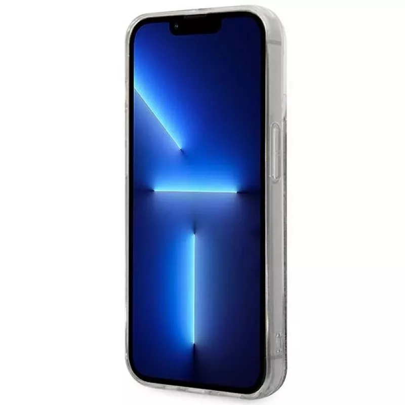 Karl Lagerfeld KLHCP14XLMNMS iPhone 14 Pro Max 6.7 kõva kate hõbedane / hõbedane Liquid Glitter Monogram