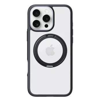 Kaitseümbris Torras Ostand R Fusion iPhone 16 Pro Maxile — Must