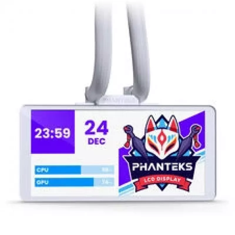 Phanteks Glacier One 360M25 LCD AiO-vedelikjahutus, 6-tolline ekraan - 360 mm, valge