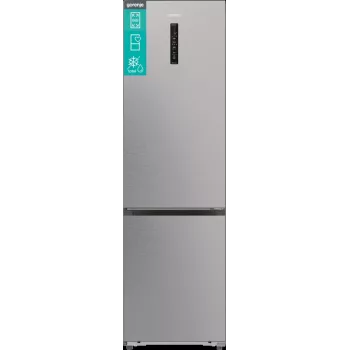 Külmik-sügavkülmik Gorenje NRB620E61X4WFE, eraldiseisev, roostevaba teras, kogumaht 413 L, sügavkülmik all 130 L, NoFrost, LED-ekraan