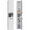 Vannitoa hoiusüsteem top e shop NEL I BIEL, eraldiseisev, 5 riiuliga, 310×300×1740 mm, valge