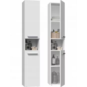 Vannitoa hoiusüsteem top e shop NEL I BIEL, eraldiseisev, 5 riiuliga, 310×300×1740 mm, valge