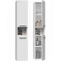 Vannitoa hoiusüsteem top e shop NEL I BIEL, eraldiseisev, 5 riiuliga, 310×300×1740 mm, valge