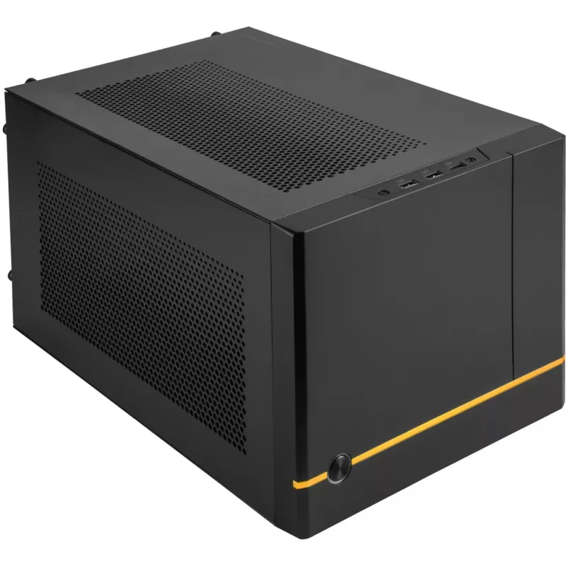 SilverStone SUGO SG14B - torn - Mini-DTX - ilma toiteallikata (ATX / PS/2) - must - USB/Audio (SST-SG14B)