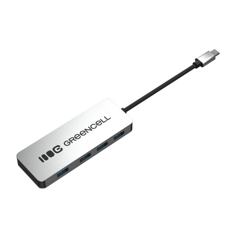 USB-jaotur roheline Cell HUB-GC-C4A — 4-pordiline USB-C 3.0 jaotur