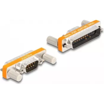 DELOCK kaabli adapter D-Sub 9 pin to D-Sub 25 pin, kullatud kontaktid, oranž/hõbedane