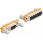 DELOCK kaabli adapter D-Sub 9 pin to D-Sub 25 pin, kullatud kontaktid, oranž/hõbedane