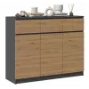 3D3S kummut 120x40x97 cm, antratsiit/artisan