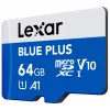 MicroSDXC-mälukaart Lexar BLUE PLUS 64 GB UHS‑I 100 MB/s U1 V10 (sinine)
