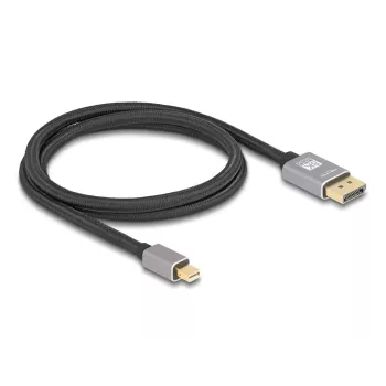 DeLOCK Mini DisplayPort–DisplayPort kaabel 8K 60 Hz 1 m hall metall ilma riivita