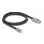 DeLOCK Mini DisplayPort–DisplayPort kaabel 8K 60 Hz 1 m hall metall ilma riivita