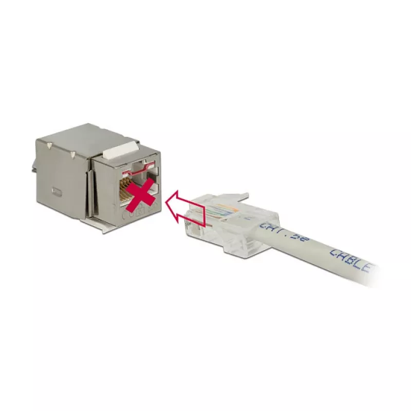 Keystone-moodul DELOCK 86404 — RJ-45 hõbedane, 38.5×22.3×17.3 mm