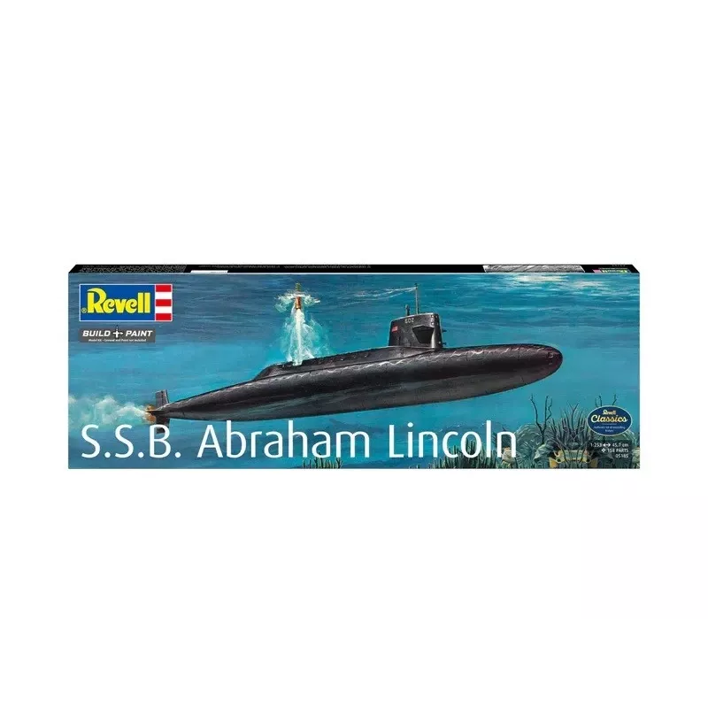 Plastikust mudellaev REVELL S.S.B. Abraham Lincoln 1/253 mõõtkavas plastmudeli komplekt