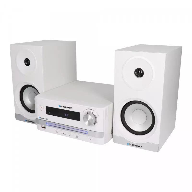 Kodu audio mikrosüsteem BLAUPUNKT MS16BT 15 W, CD/USB/MP3, Bluetooth, FM RDS, valge