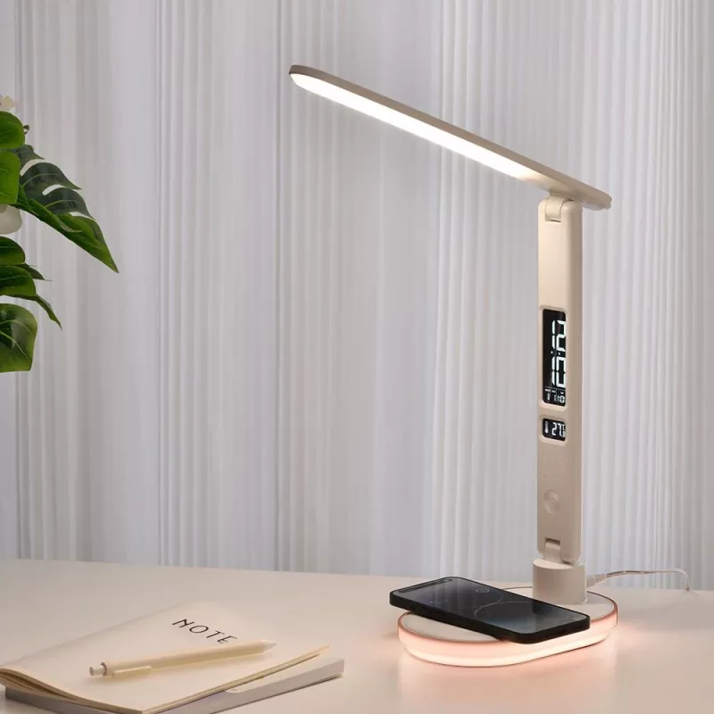 Lauaamp Hawk HW-LAMP03 Valge RGB — reguleeritav LED-lauaamp RGB-valgustusega