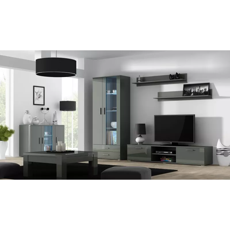 Cama Kummut 120 cm SOHO S7 hall/hall läikiv