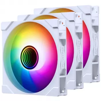 PHANTEKS M25 Gen2 PWM D-RGB 140mm Reverse Blade 3-pack - Valge