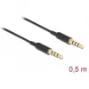 Helikaabel DeLOCK 66075 0,5 m 3,5 mm Must