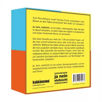 Ja nein vielleicht - Some Things Should Not Be Said, peomäng