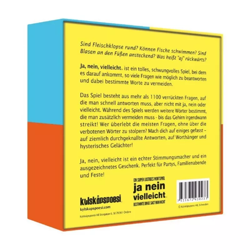 Ja nein vielleicht - Some Things Should Not Be Said, peomäng