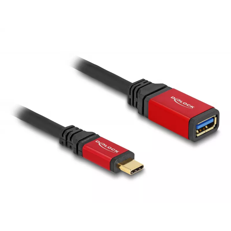 USB-adapter DeLOCK 60172 USB USB-C isane USB Type-A emasele 10 Gbps 15 cm punane metall