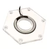 Kinnituskomplekt BitsPower Hexagon BP-WTHU-RGB — akrüül, läbipaistev, 91,4×80×6,5 mm