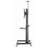 Põranda TV-alus Gembird TVS-70T-02 ekraanidele 37 tolli kuni 70 tolli, max 70 kg, VESA 200x200–600x400, kaldenurk ±5°/−12°, kõrguse reguleerimisega, rattad, kaablihaldus