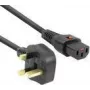 Toitekaabel ACT PC980 — UK pistik C13 IEC lukuga, 2 m, 230 V 10 A, must