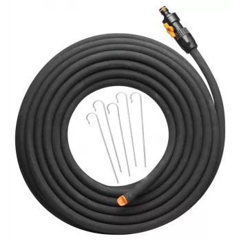 Aiavoolik Fiskars 1025935 — kummist, 15 m, maapealne, UV-kindel, must, 39 mm Ø