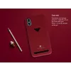Kaardipesaga tagakest VixFox iPhone XSMAX Ruby Red – kaitsev tagakaas integreeritud kaardipesaga