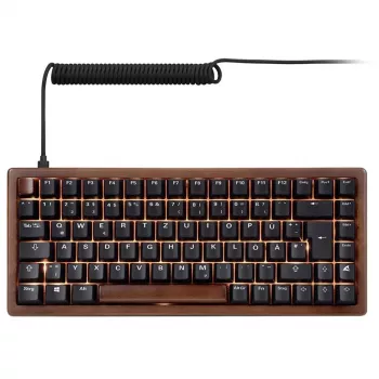 Sharkoon 100068081 klaviatuur kodu USB QWERTZ saksa must puidust 75%
