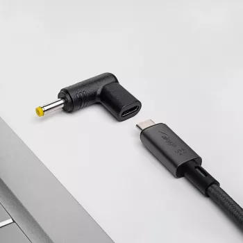 Kaabli soovahetaja Akyga AK-ND-C04 USB-C kuni 4,0 x 1,7 mm Must