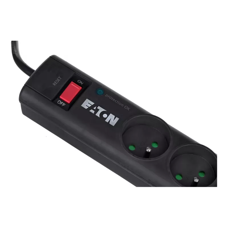 Liigpingekaitse pesa EATON Protection Strip 6 FR — 6x tüüp E pistikupesa, 525 J, 10 A, 220–250 V, 1 m kaabel